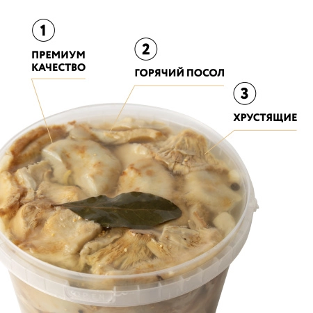 Груздь НАСТОЯЩИЙ БОРОВОЙ соленый резаный г/п (Вед/пл 3,2 л.)